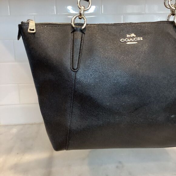 Coach Ava Crossgrain Leather Shoulder Bag Tote - Picture 2 of 14